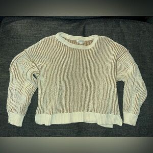 Blu Pepper Beige and Cream Knit Sweater